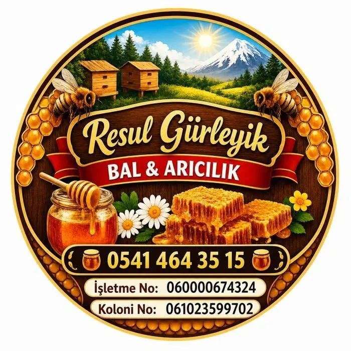 Ankara sticker baskı örneği - bal kavanozu etiketi