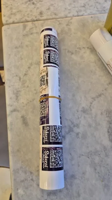 Ankara sticker baskı örneği - rulo QR etiket
