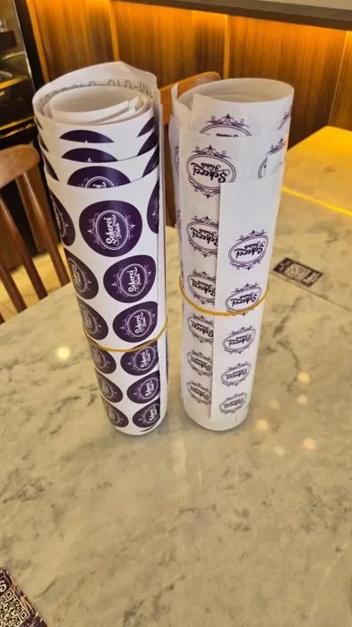 Ankara sticker baskı örneği - oval etiket rulosu