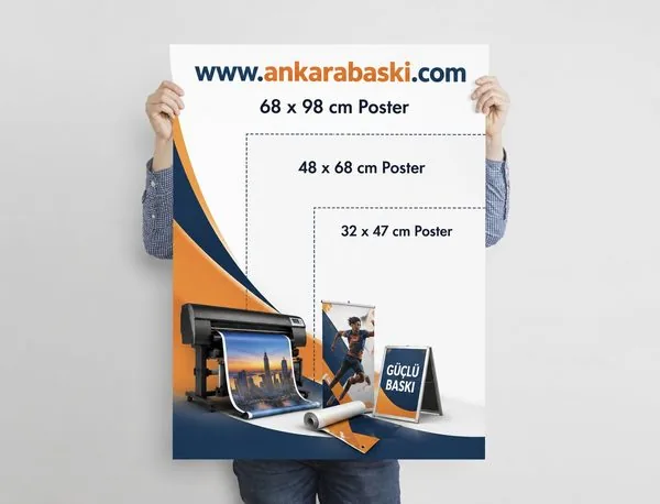 Ankara poster baskı reklam görseli - farklı poster boyutları ve baskı makinesi