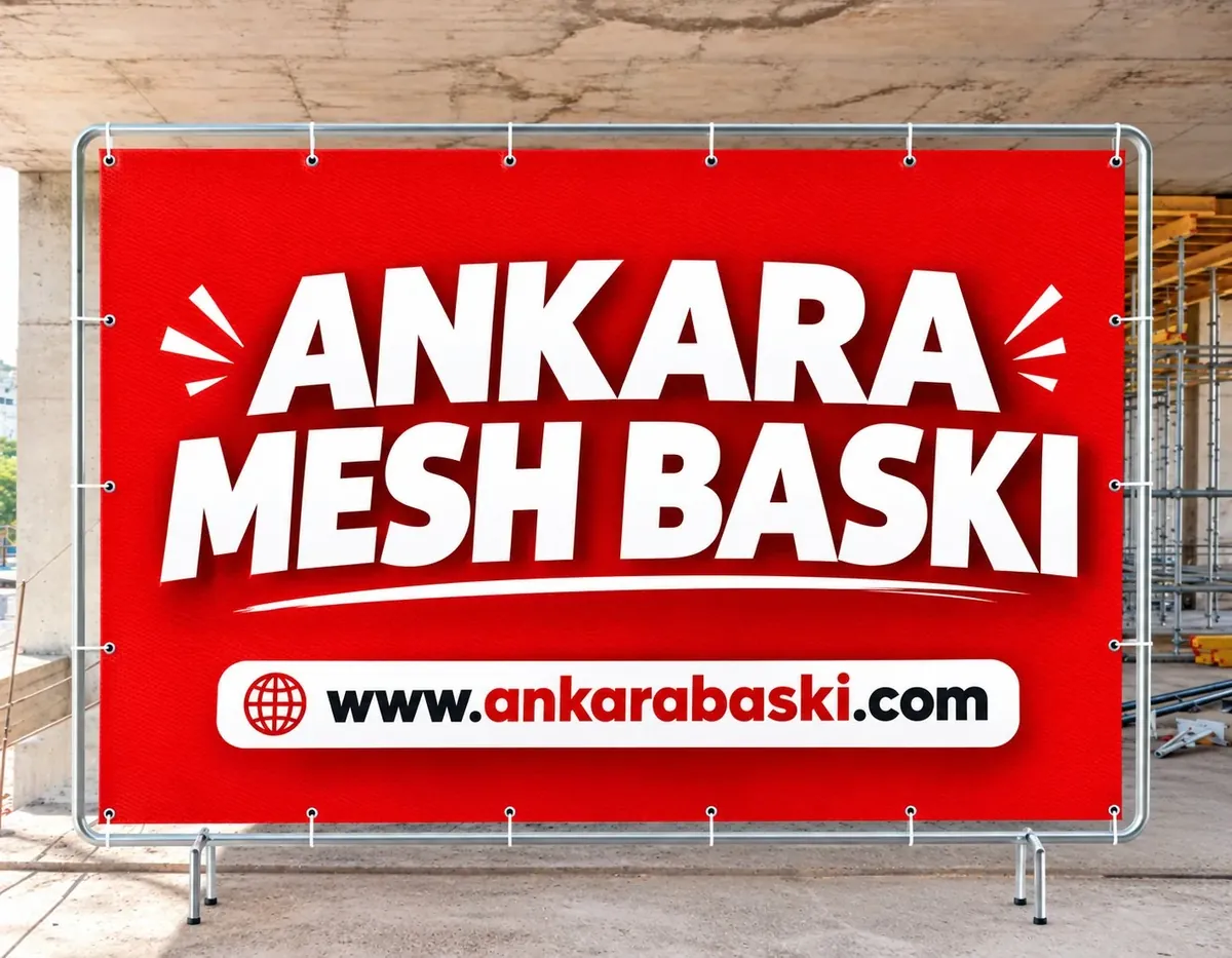 Ankara mesh file baskı reklam görseli - inşaat cephe afişi