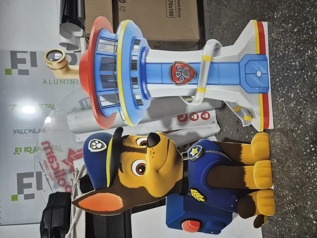 Ankara doğum günü baskı örneği - Paw Patrol temalı dekota karakter kesimleri
