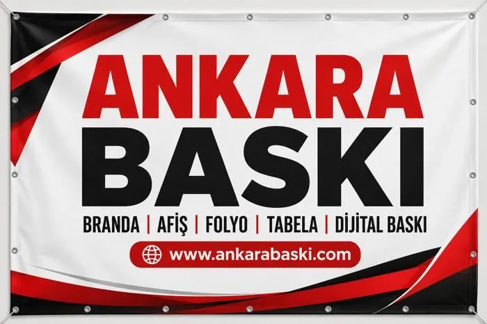Ankara branda baskı örneği - Ankara Baskı marka branda tasarımı