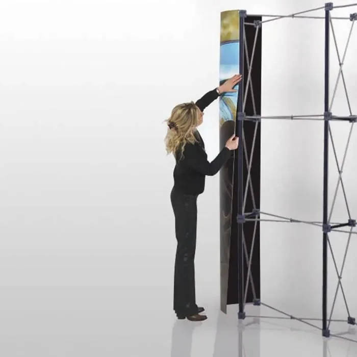 Ankara örümcek stand örneği - kumaş panel montajı
